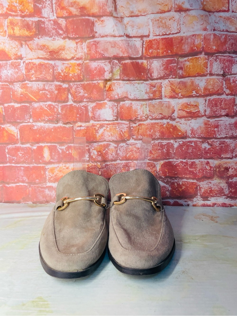 Vintage Havana Slip on Taupe Horsebit Convertible Loafer Mules - Picture 3 of 11